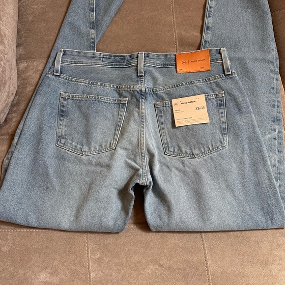 Ag Adriano Goldschmied Blue Straight Leg Jeans - Picture 8 of 11